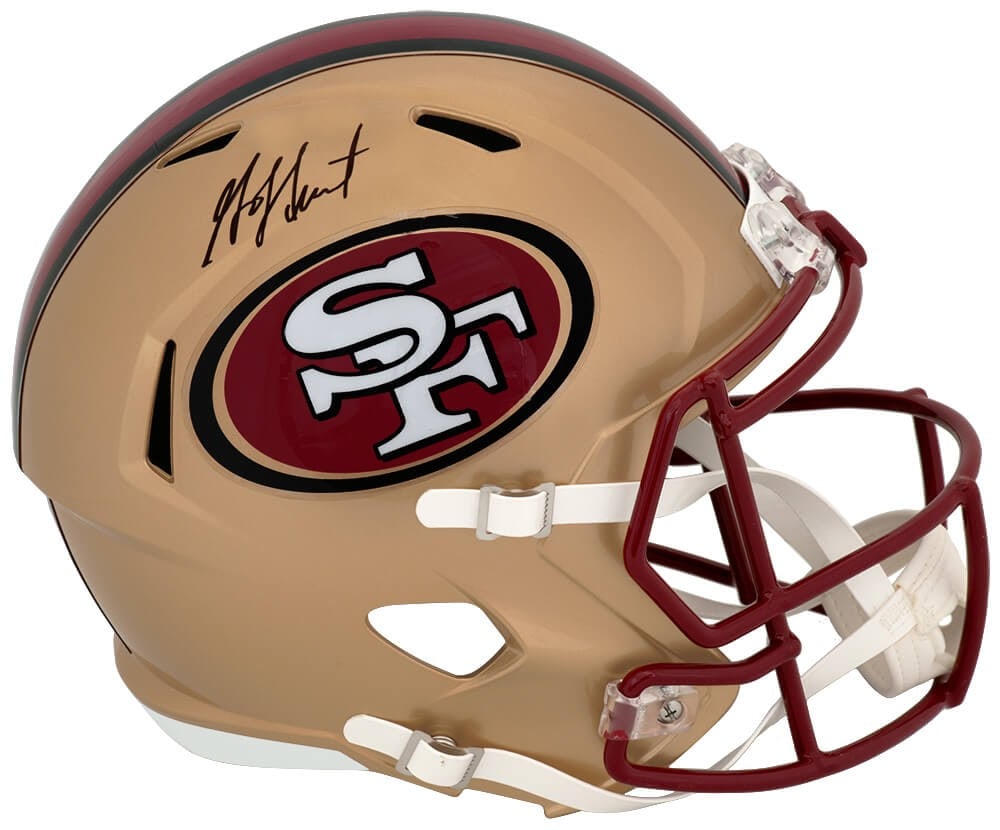Signed Garrison Hearst 49ers Riddell Speed Replica Helmet with COA (1 of 1)