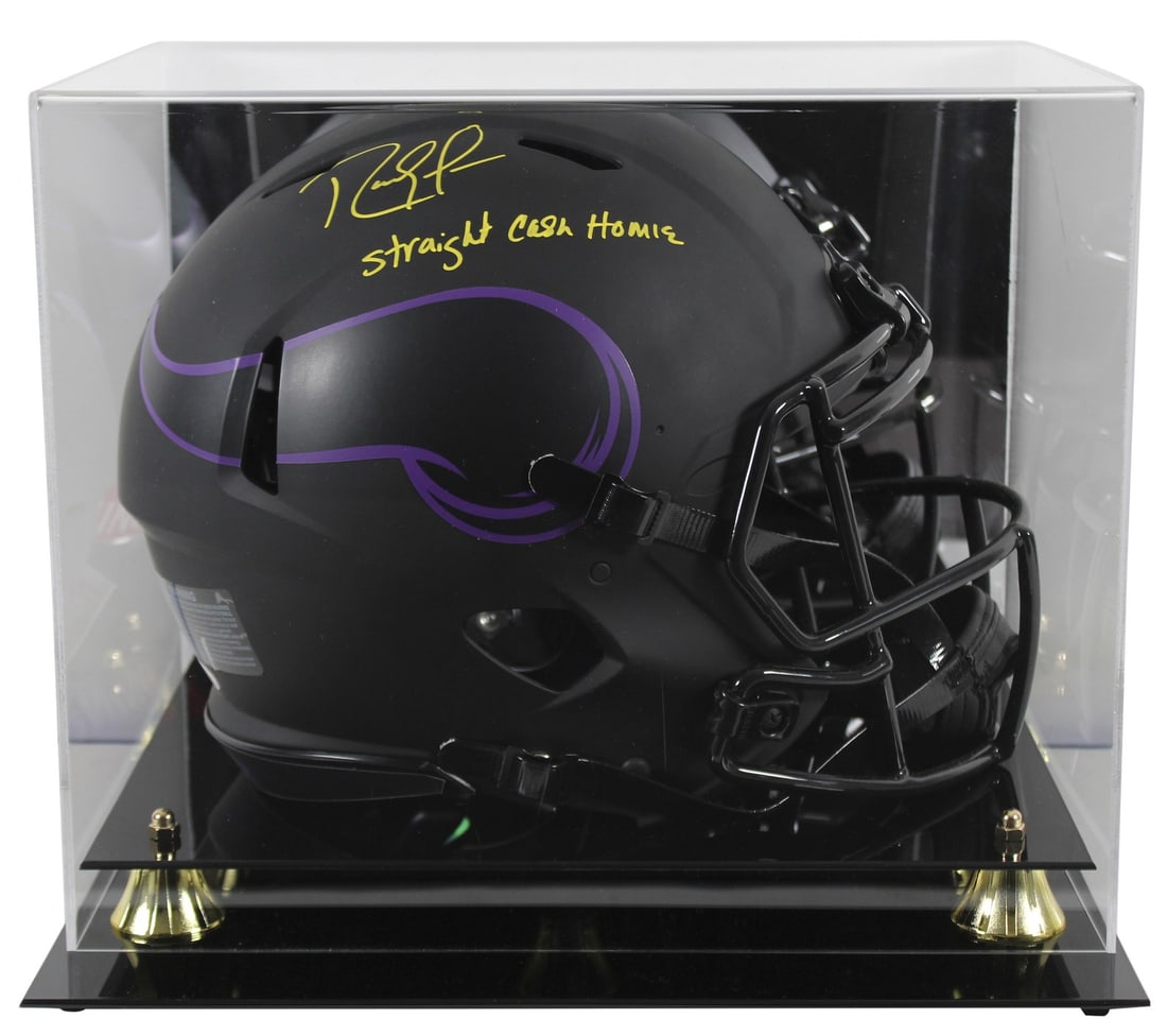 Randy Moss Vikings Eclipse Speed Proline helmet with Straight Cash Homie inscription BAS (1 of 4)