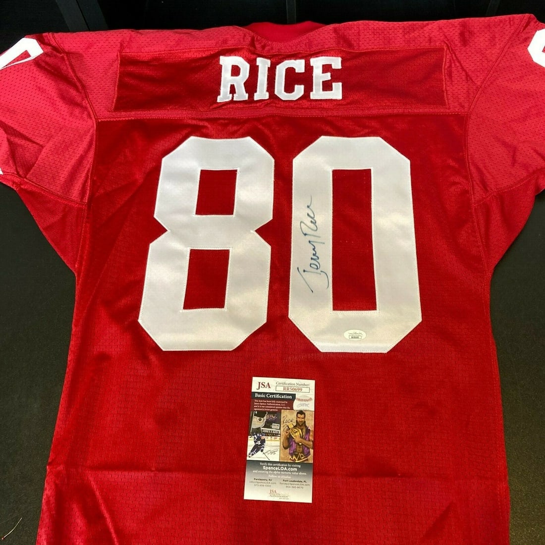 Jerry Rice Signed 1990s San Francisco 49ers Jersey with JSA COA: Jerry Rice Signed 1990s San Francisco 49ers Jersey with JSA COA This authentic 1990's San Francisco 49ers game model jersey, signed by the legendary Jerry Rice, is a must-have for any football enthusi