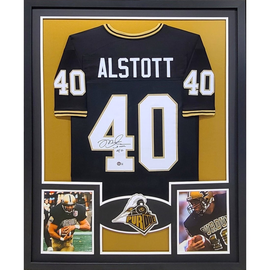Mike Alstott Signed Framed Jersey Purdue Boilermakers Beckett Authenticated (1 of 2)