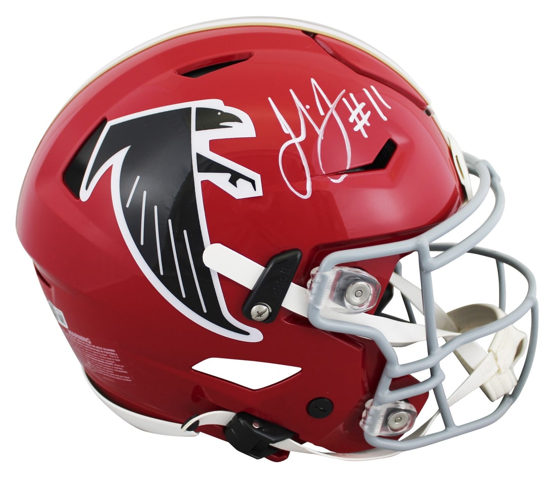 Julio Jones autographed Falcons throwback Riddell Speed Flex helmet BAS witnessed (1 of 4)