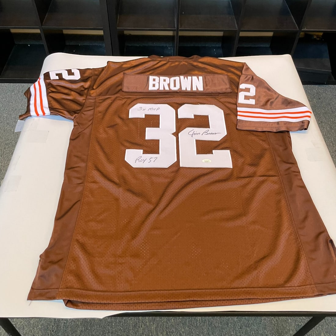 Jim Brown Signed 1964 Cleveland Browns Jersey with JSA COA - 2