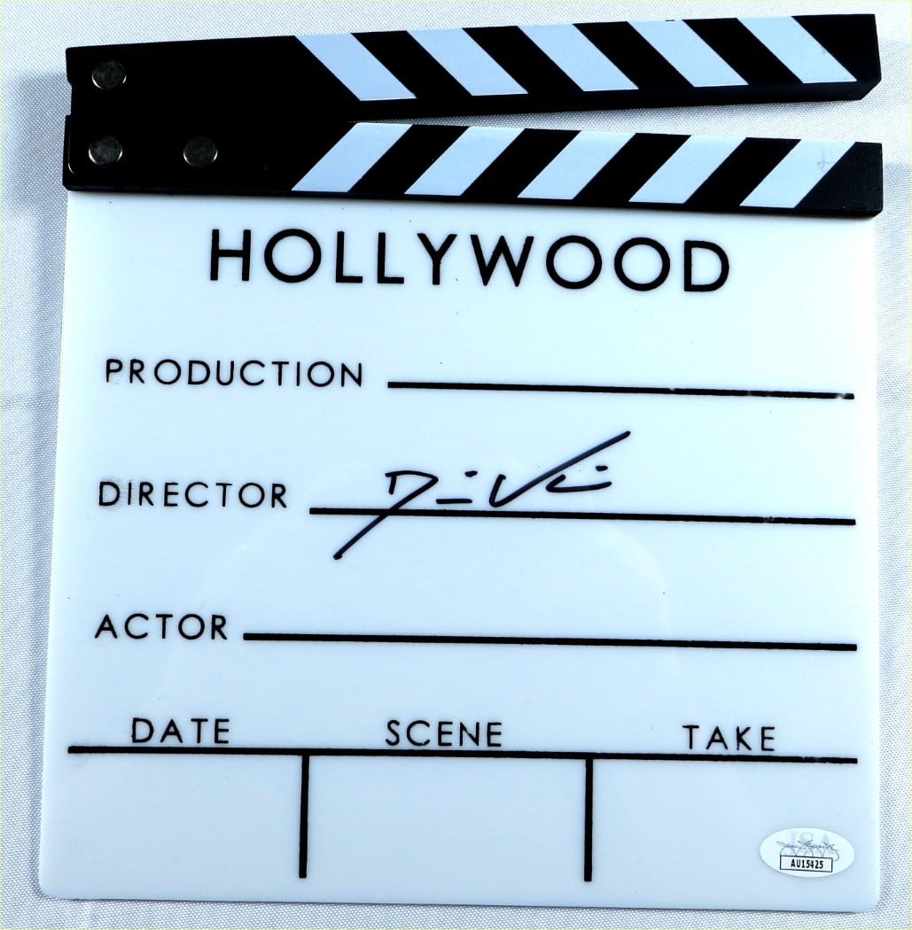 Movie Clapper with Denis Villeneuve Signature Authenticated by JSA: Movie Clapper with Denis Villeneuve Signature Authenticated by JSA This movie clapper is hand-signed by Denis Villeneuve, director of "Dune." The autograph has been authenticated by James Spence Authe