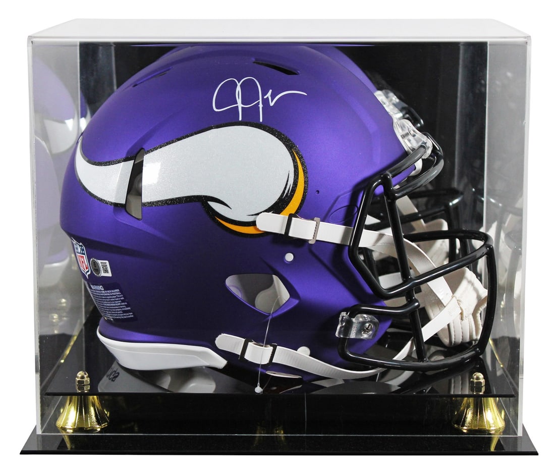 Justin Jefferson Signed Vikings Full Size Helmet with BAS Authentication (1 of 4)