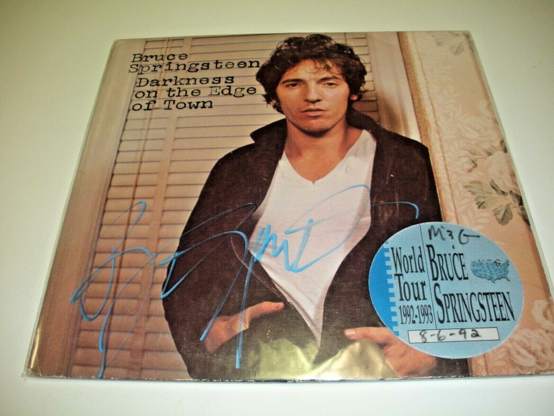 Signed Darkness on the Edge of Town LP Album With COA by Bruce Springsteen (1 of 2)