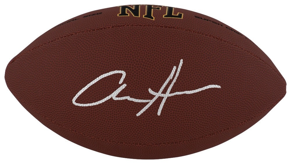 Aidan Hutchinson Signed Wilson NFL Football with COA: Aidan Hutchinson Signed Wilson NFL Football with COA This Aidan Hutchinson signed Wilson Super Grip full size NFL football is a must-have for any Detroit Lions fan. Authenticated with a tamper-proof n
