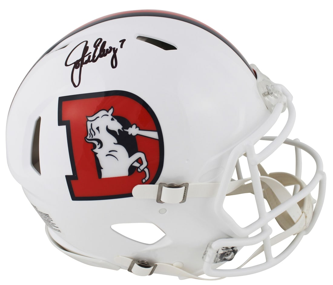 John Elway autographed 2023 alternate Broncos Proline helmet BAS witnessed (1 of 3)