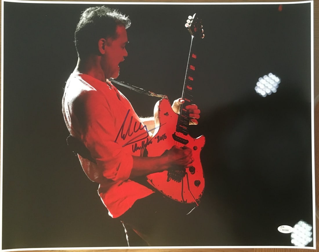 Eddie Van Halen autographed 16x20 color photo JSA letter (1 of 3)