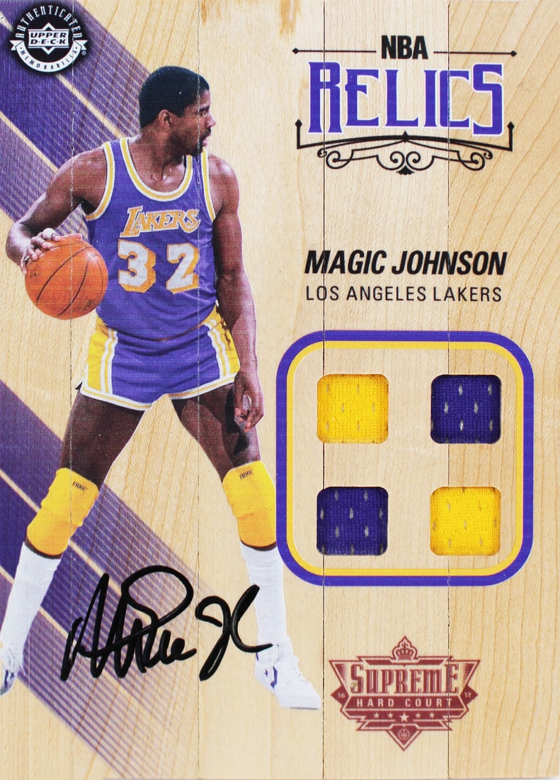 Magic Johnson Autographed 5x7 Upper Deck Supreme Card BAS MJ17480 (1 of 3)