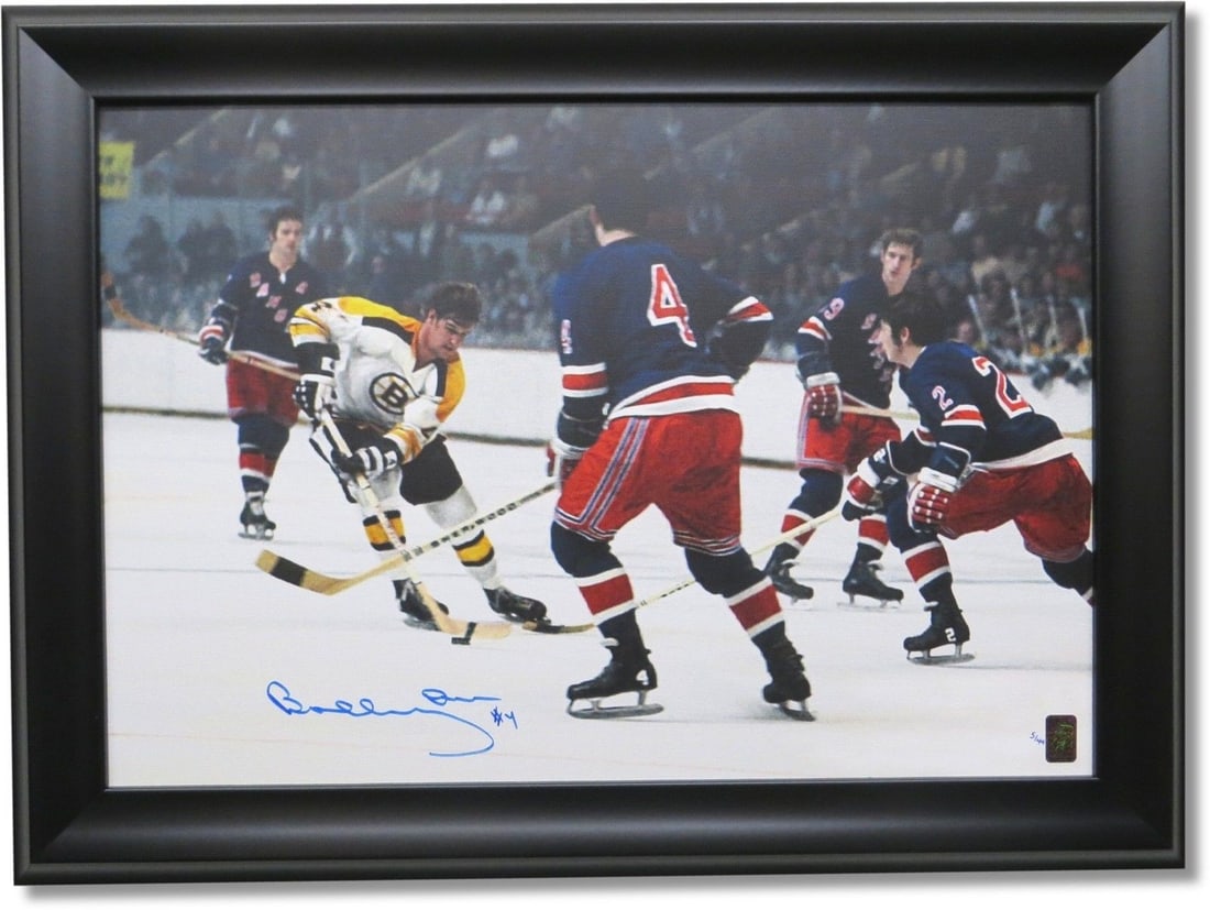 Bobby Orr Signed Canvas Limited Edition Framed 26x37 WGA Authenticated (1 of 5)