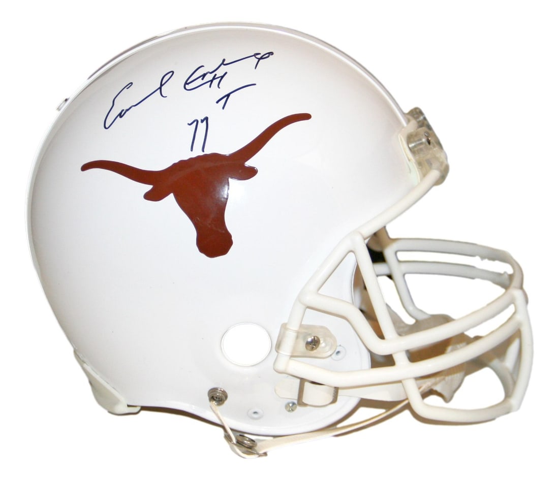 Earl Campbell Signed Texas Longhorns Full Size Helmet JSA Authenticated: Earl Campbell Signed Texas Longhorns Full Size Helmet JSA Authenticated This authentic full-size helmet, signed by legendary football player Earl Campbell, is a must-have for any Texas Longhorns fan. 