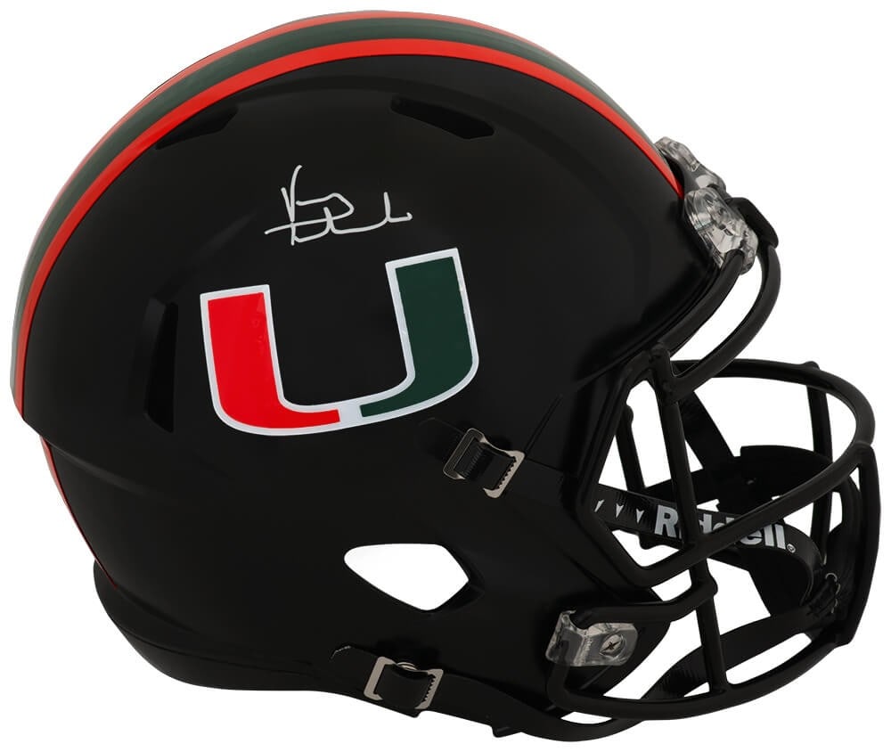 Vinny Testaverde Miami Hurricanes Riddell Speed Replica Helmet Signed (1 of 1)