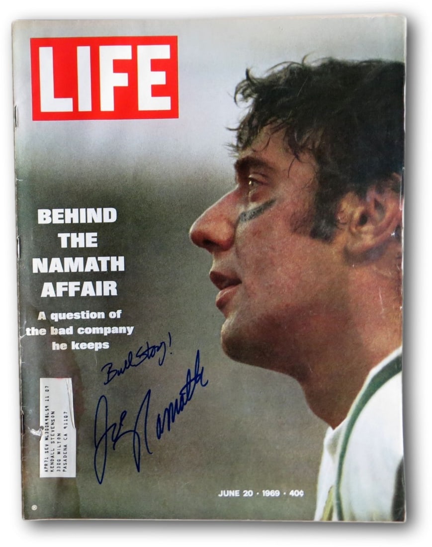 Joe Namath Autographed LIFE Magazine 9/20/69 JSA Certified (1 of 4)