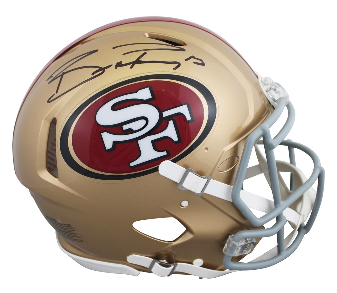 Brock Purdy signed Riddell full size Speed Proline helmet BAS witnessed (1 of 3)