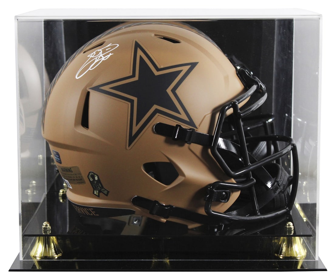 Emmitt Smith Signed Dallas Cowboys STS II Full Size Helmet with Beckett Authentication: Emmitt Smith Signed Dallas Cowboys STS II Full Size Helmet with Beckett Authentication This officially licensed Dallas Cowboys Full Size Speed Replica Helmet is personally signed by NFL legend Emmitt 