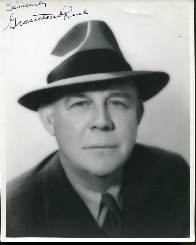 8x10 Grantland Rice Autograph Photo with PSA/DNA Authentication: 8x10 Grantland Rice Autograph Photo with PSA/DNA Authentication This 8x10 photo features the autograph of Grantland Rice and is authenticated by PSA/DNA. It is an original photo related to NFL footbal