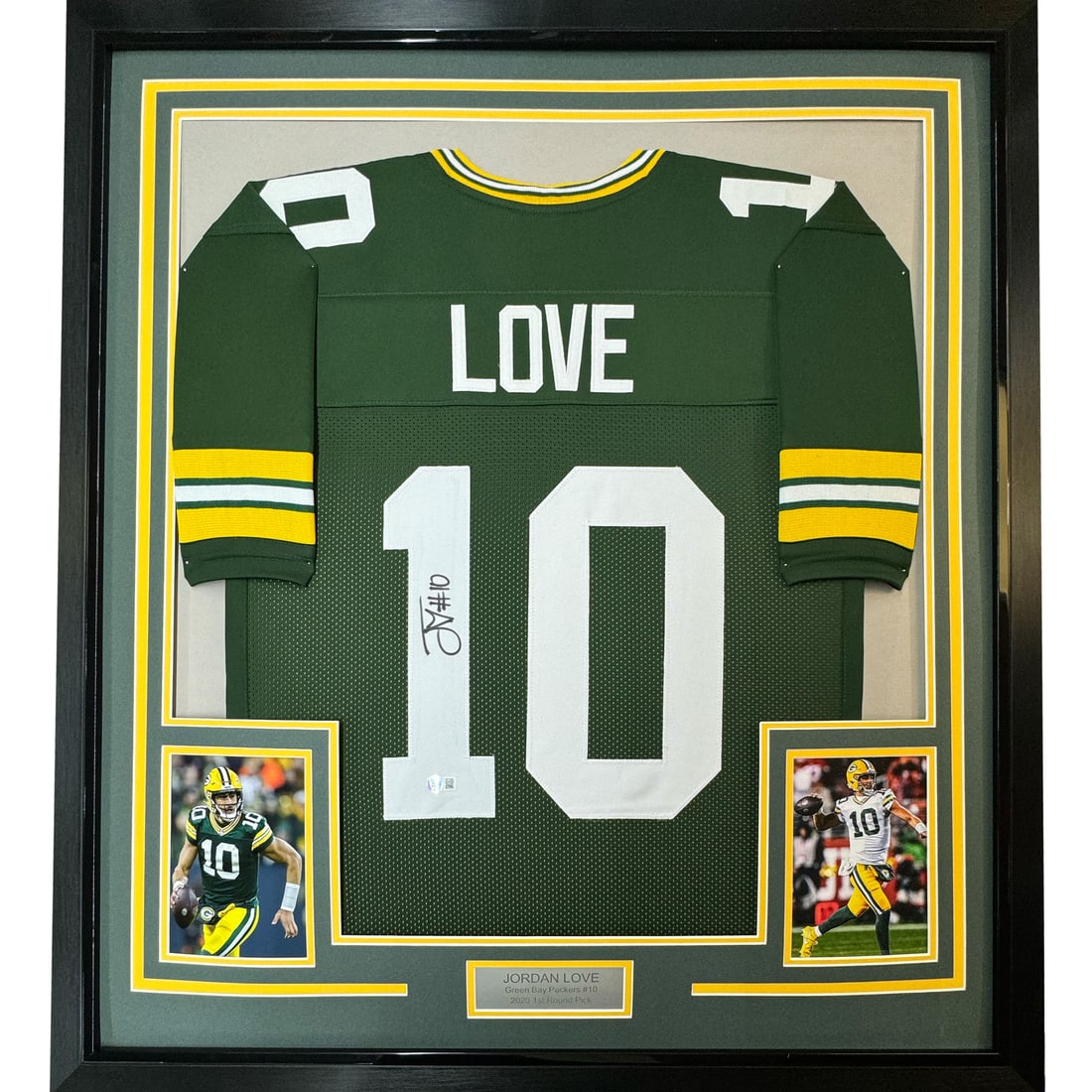 Jordan Love Signed Framed Packers Jersey Beckett COA 35x39 (1 of 2)