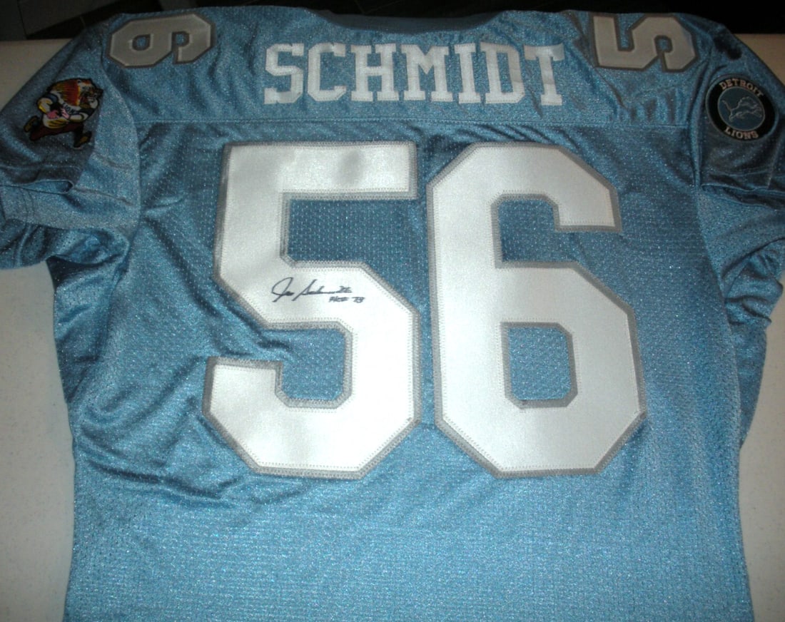 Rawlings Detroit Lions Jersey Signed by Joe Schmidt With COA (1 of 2)