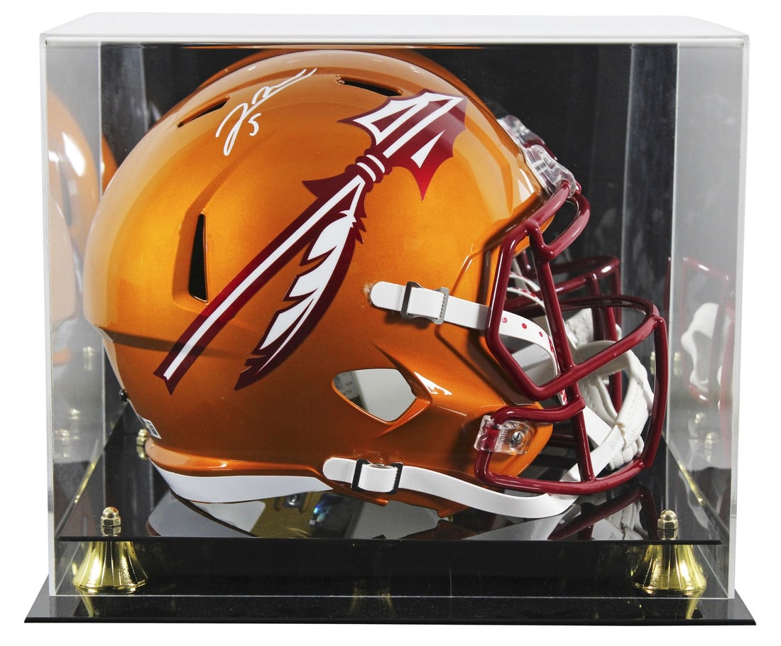 Jared Verse Signed Florida State Flash Helmet with Display Case BAS (1 of 4)