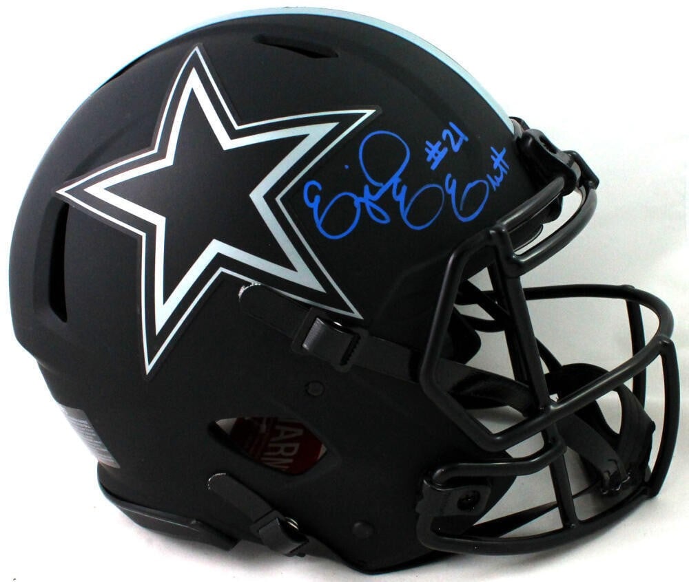 Dallas Cowboys Full Size Eclipse Helmet Signed by Ezekiel Elliott Beckett Authenticated: Dallas Cowboys Full Size Eclipse Helmet Signed by Ezekiel Elliott Beckett Authenticated This is an authentic Dallas Cowboys full-size Eclipse helmet autographed by Ezekiel Elliott. The helmet includes