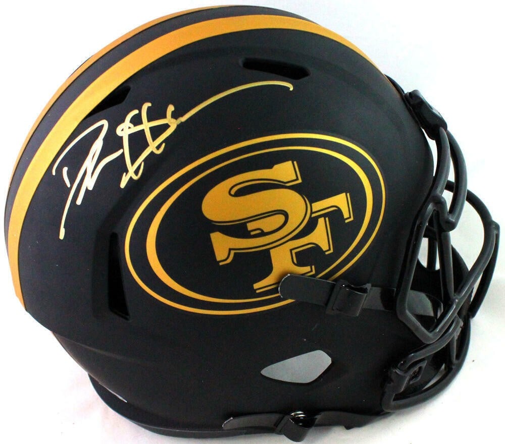 San Francisco 49ers Full Size Eclipse Helmet Signed by Deion Sanders Beckett Authenticated: San Francisco 49ers Full Size Eclipse Helmet Signed by Deion Sanders Beckett Authenticated This full-size Eclipse helmet features the autograph of Deion Sanders, renowned football player for the San F