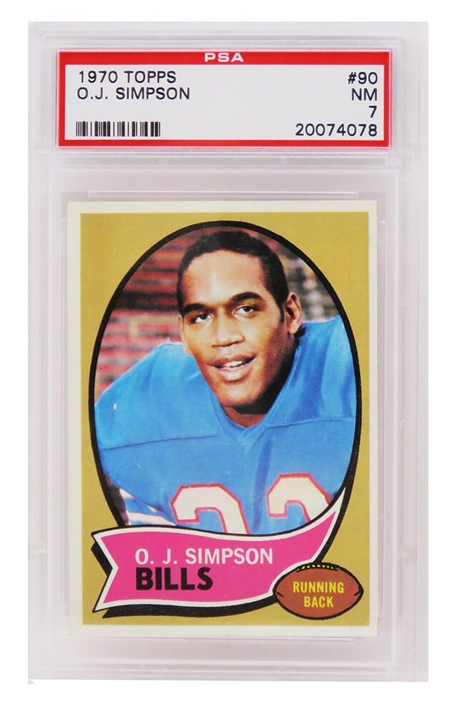 O.J. Simpson 1970 Topps Football RC Card #90 PSA 7 Buffalo Bills (1 of 2)