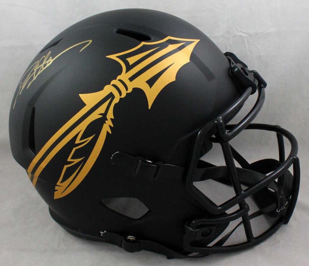 Full Size Florida State Eclipse Helmet Signed by Deion Sanders Beckett Authenticated (1 of 2)