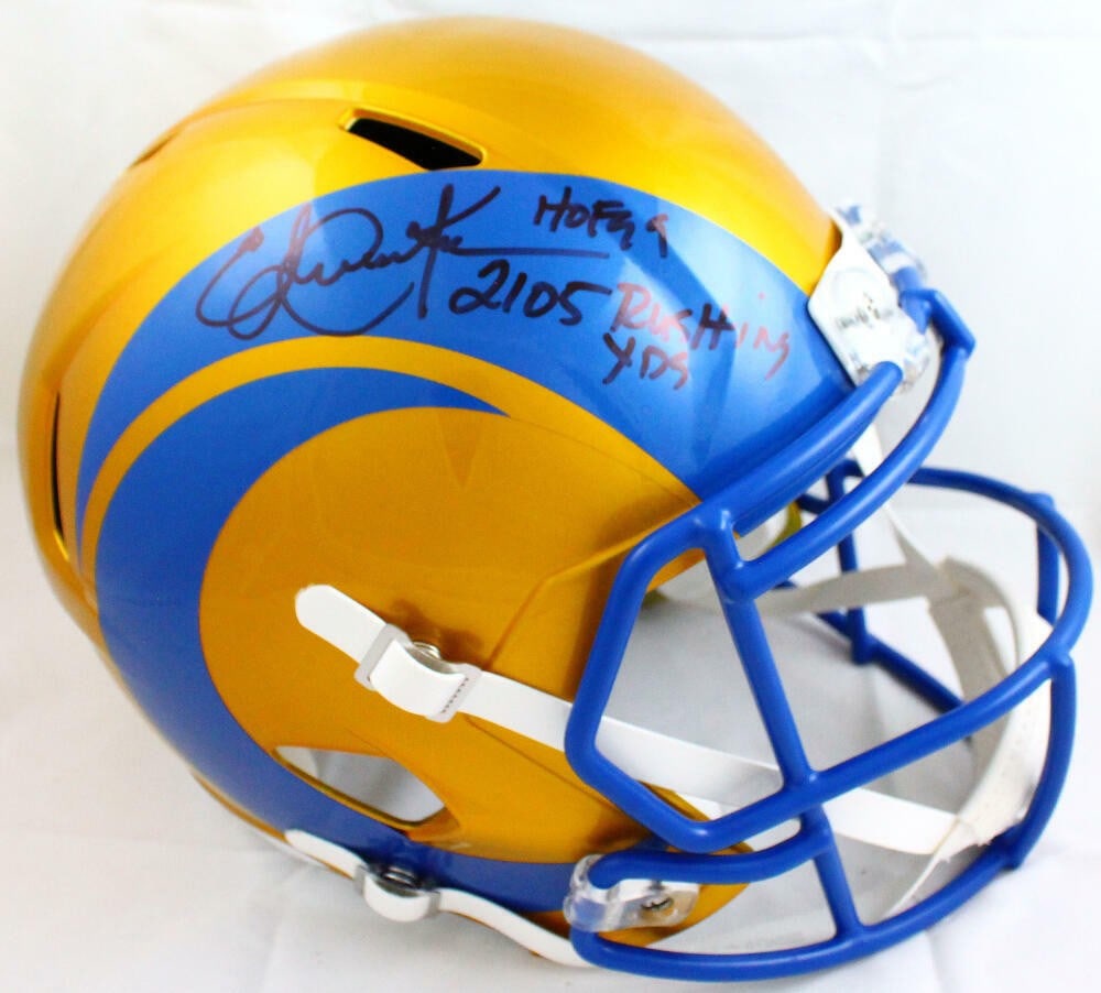 Eric Dickerson signed Los Angeles Rams Flash Speed full size helmet Beckett holo (1 of 10)