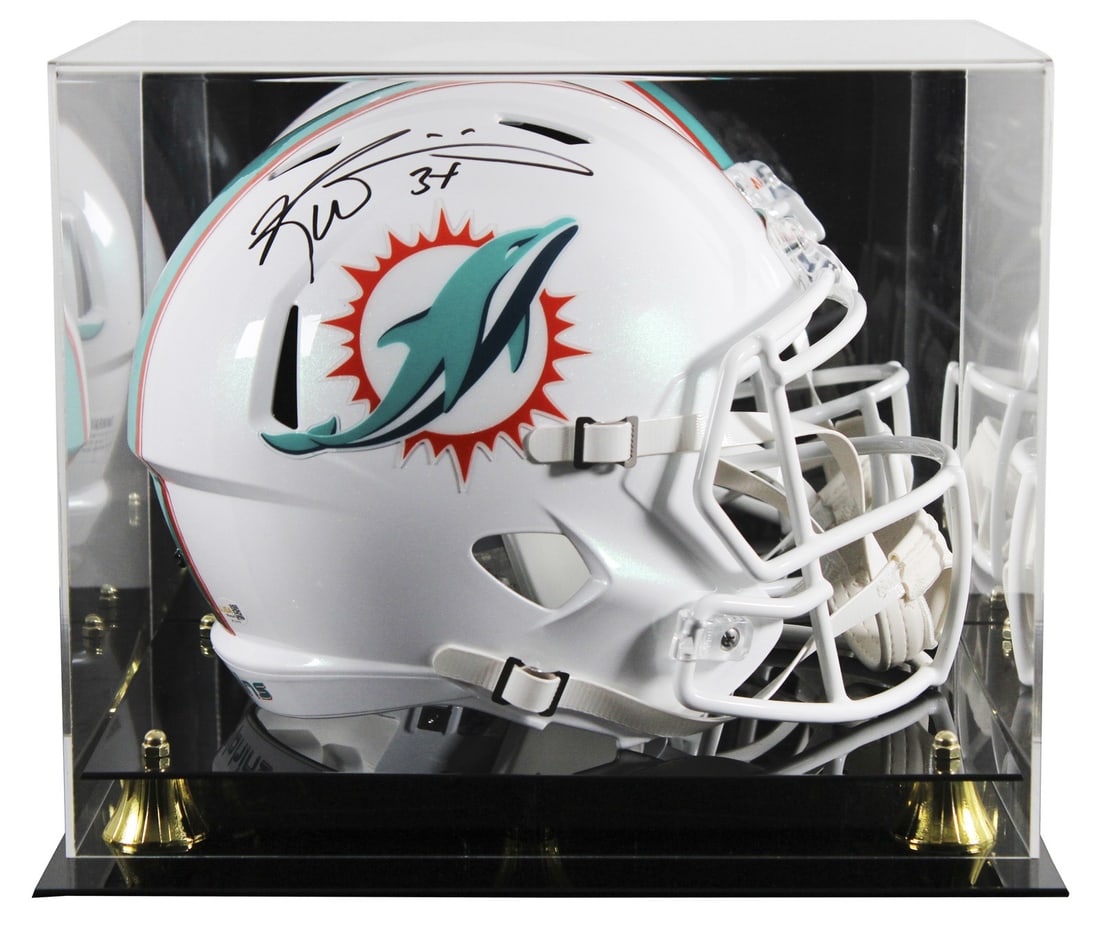 Ricky Williams Autographed Miami Dolphins Speed Replica Helmet With JSA and Display Case (1 of 4)