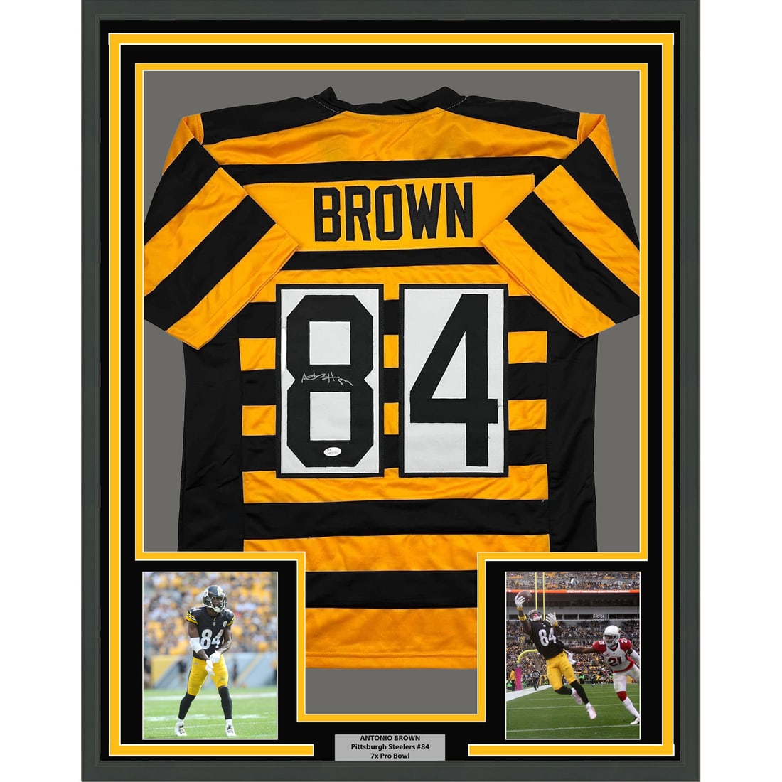 Antonio Brown Signed Pittsburgh Steelers Jersey 35x39 Framed JSA Authenticated (1 of 2)