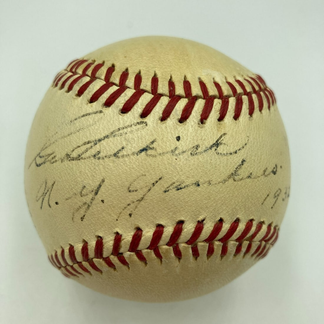 Rare George Selkirk Signed NY Yankees Baseball JSA COA (1 of 9)