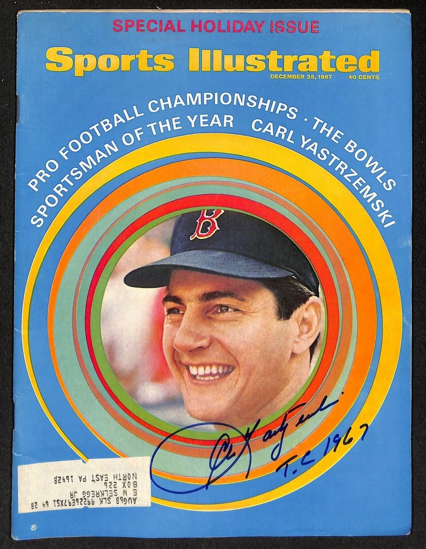 Autographed 1967 Sports Illustrated Magazine Boston Red Sox PSA DNA Authenticated: Autographed 1967 Sports Illustrated Magazine Boston Red Sox PSA DNA Authenticated This is an original, autographed issue of the December 25, 1967, Sports Illustrated magazine featuring Carl Yastrzemsk