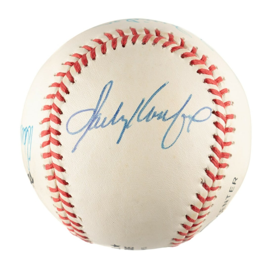 Sandy Koufax Don Drysdale Duke Snider Signed Baseball PSA DNA Graded MINT 9: Sandy Koufax Don Drysdale Duke Snider Signed Baseball PSA DNA Graded MINT 9 This is an official National League baseball featuring the signatures of three Hall of Fame Dodgers: Sandy Koufax, Don Drysd