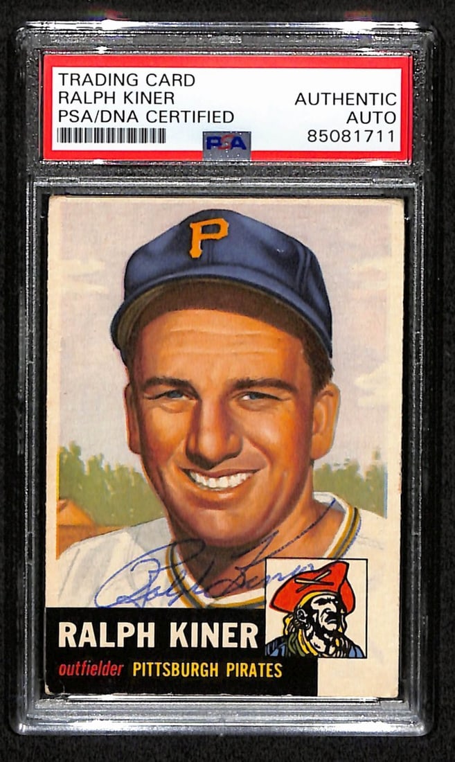 1953 Topps Ralph Kiner signed Pirates card PSA DNA (1 of 2)