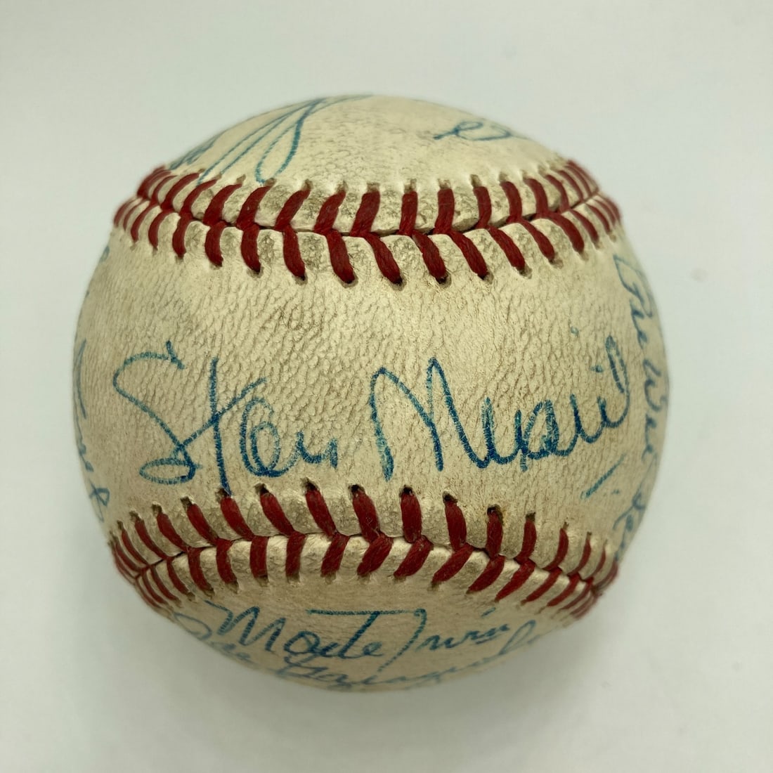 1970s Multi Signed Baseball Stan Musial Casey Stengel JSA COA: 1970s Multi Signed Baseball Stan Musial Casey Stengel JSA COA This 1970's Old Timers Day Hall of Fame Multi-Signed Baseball is a remarkable piece for any baseball enthusiast. It features the autograph