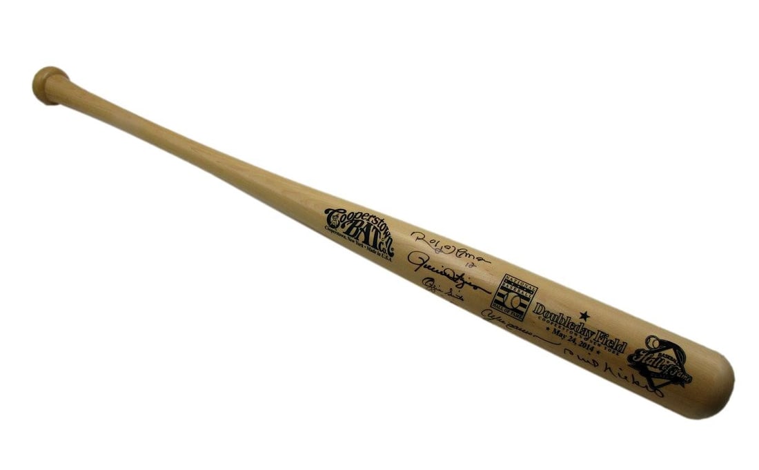 2014 Hall of Fame Classic Game Bat Signed by 6 JSA Certified (1 of 4)