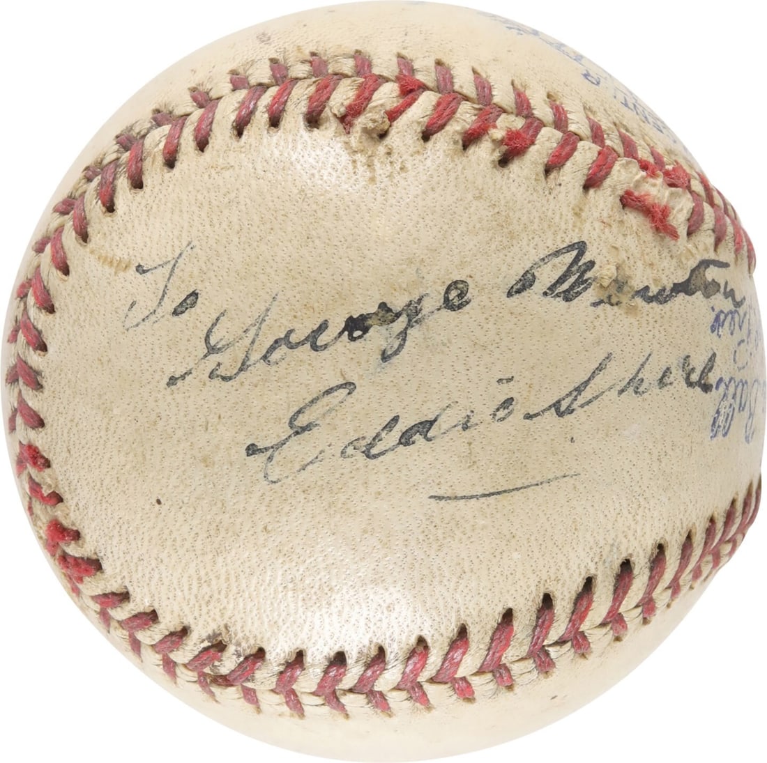 Eddie Shore Signed Baseball Boston Bruins PSA DNA Authentic: Eddie Shore Signed Baseball Boston Bruins PSA DNA Authentic This rare single-signed baseball features the autograph of Eddie Shore, a Hockey Hall of Famer known for his time with the Boston Bruins dur