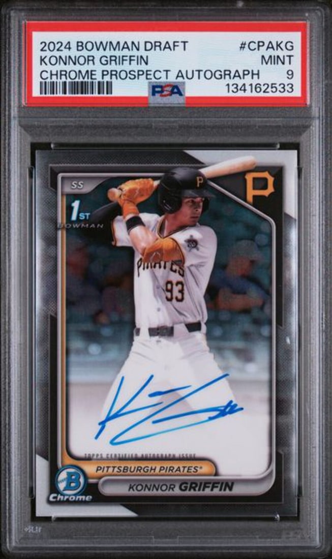 PSA 9 Konnor Griffin 2024 Bowman Draft Chrome Auto Rookie Card (1 of 2)