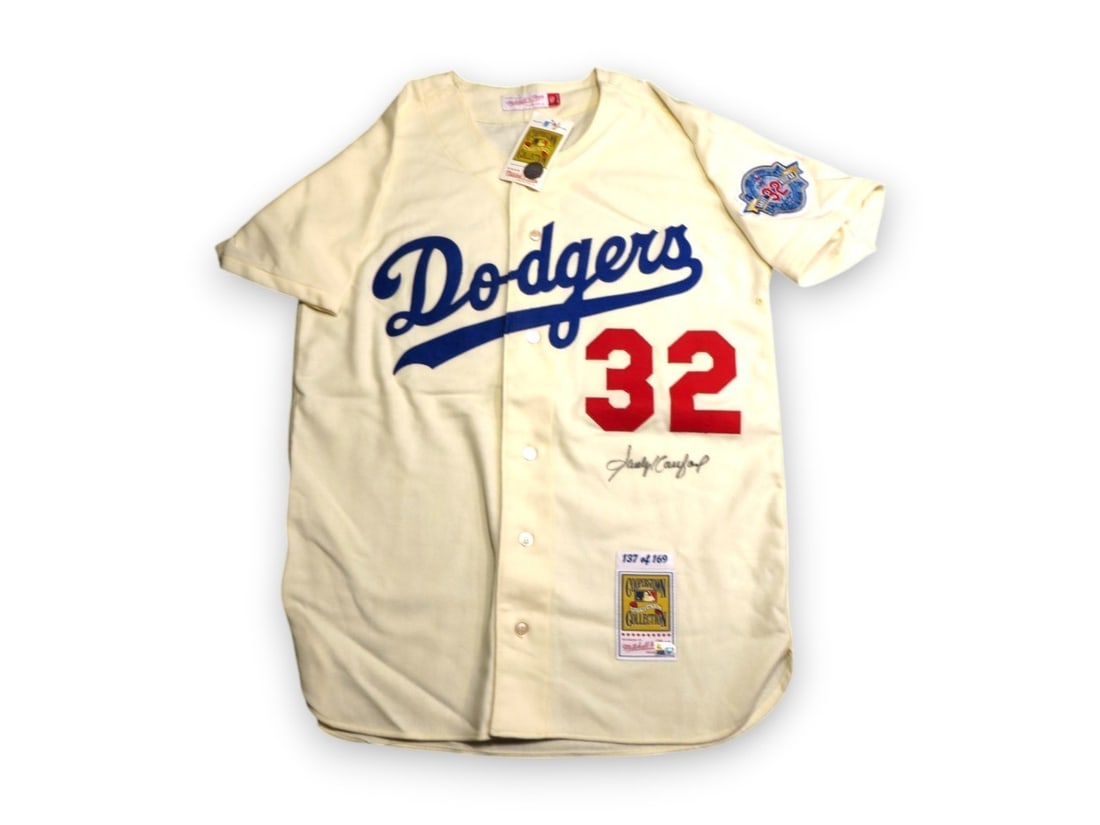Sandy Koufax Signed Dodgers Jersey 137/169 MLB Authenticated: Sandy Koufax Signed Dodgers Jersey 137/169 MLB Authenticated Celebrate the legacy of Sandy Koufax with this officially licensed Los Angeles Dodgers custom jersey, autographed by the Hall of Famer hims