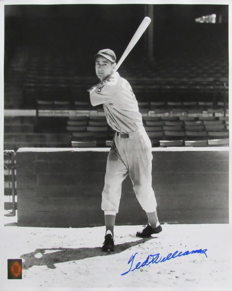 Ted Williams Autographed 16x20 Boston Red Sox Photo With Green Diamond Hologram (1 of 4)