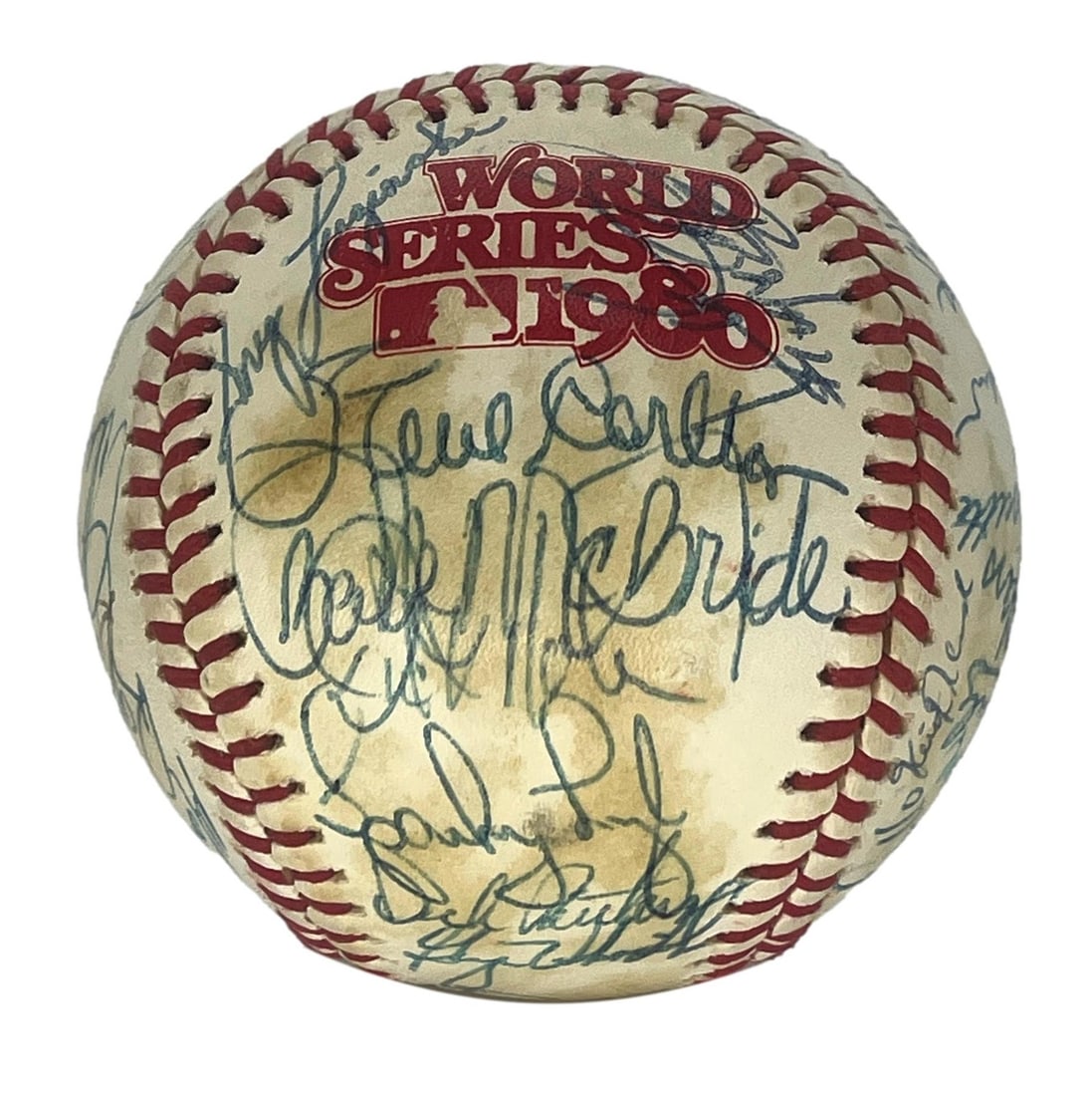 JSA LOA 1980 Phillies World Series Champs Signed Rawlings Baseball (1 of 8)