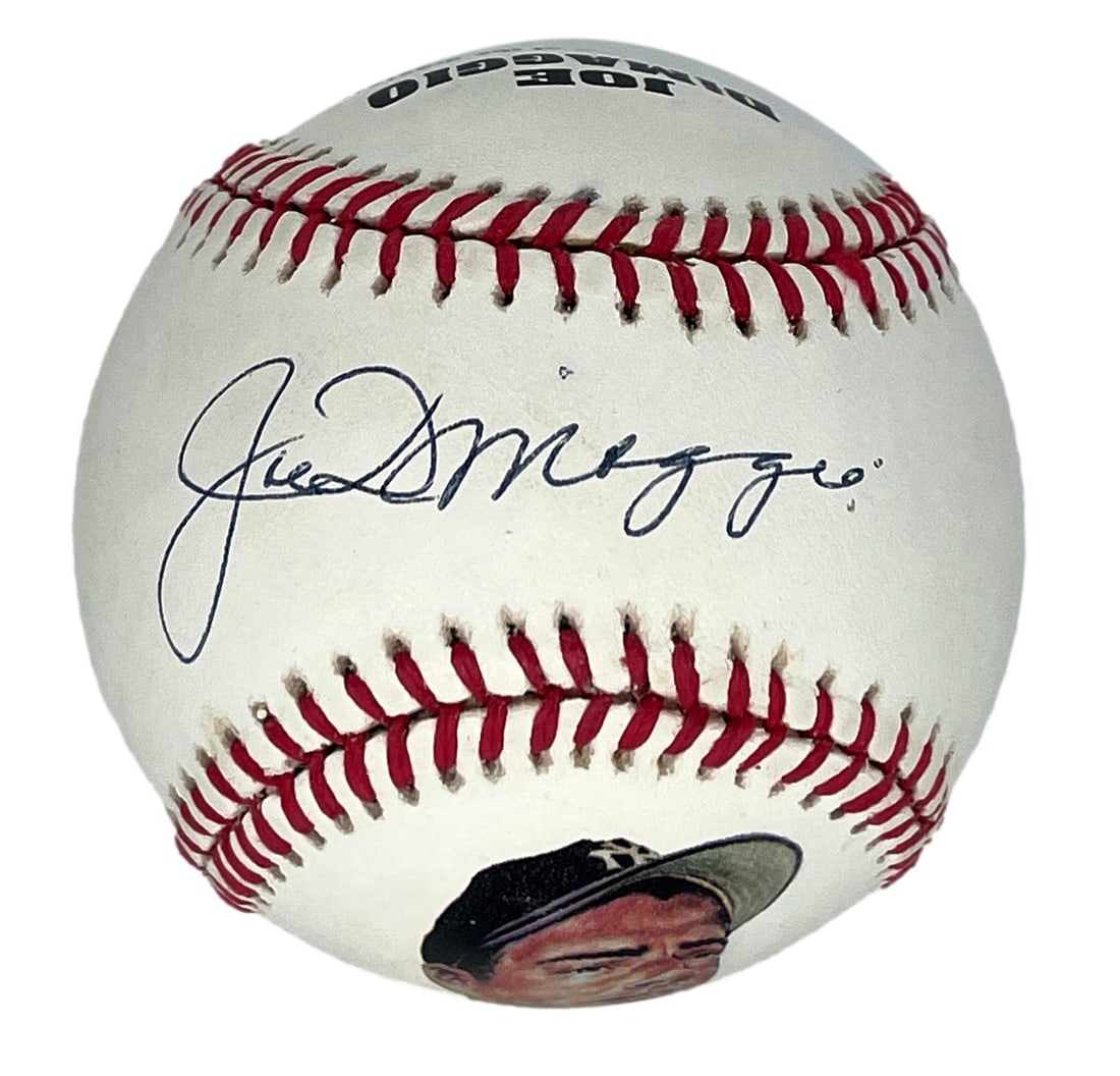 Joe DiMaggio Autographed Official League Baseball With PSA DNA Authentication: Joe DiMaggio Autographed Official League Baseball With PSA DNA Authentication This is an original Official League photo baseball signed by Hall of Famer Joe DiMaggio of the New York Yankees. The ball 