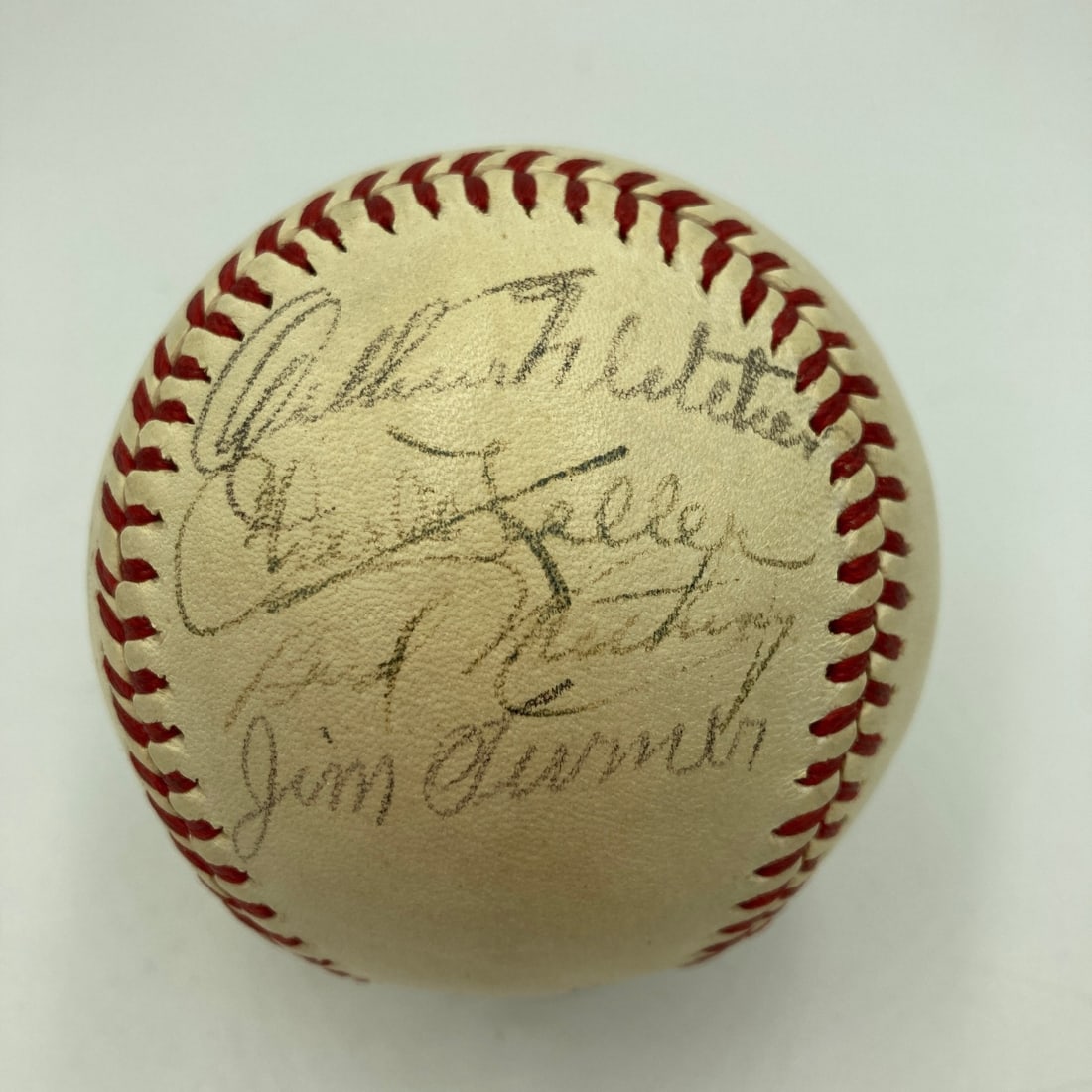 Official 1943 Yankees Team Signed Baseball With JSA Letter Of Authenticity: Official 1943 Yankees Team Signed Baseball With JSA Letter Of Authenticity This is an original 1943 New York Yankees World Series Champions team-signed official American League baseball. The ball feat