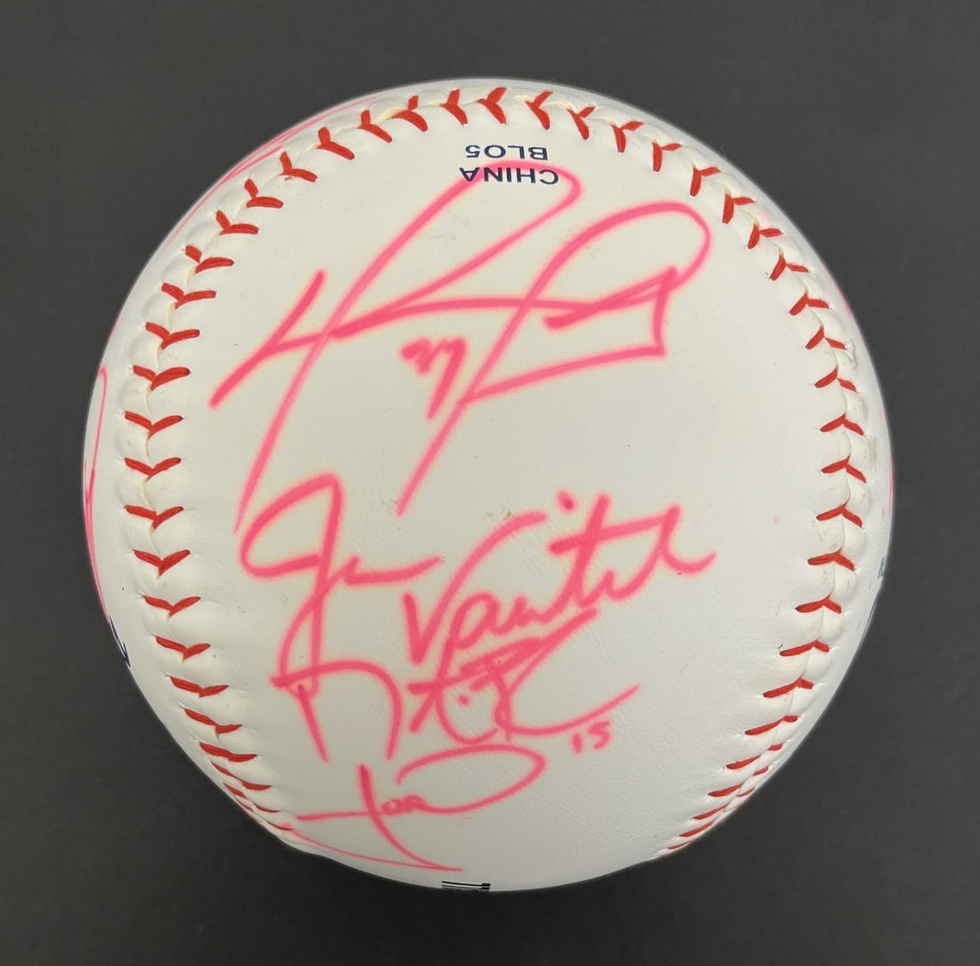 Jumbo Baseball Signed by 2007 Boston Red Sox Team with JSA Letter: Jumbo Baseball Signed by 2007 Boston Red Sox Team with JSA Letter This oversized baseball commemorates the 2007 Boston Red Sox World Series Championship and is hand-signed by 21 team members. Signatur