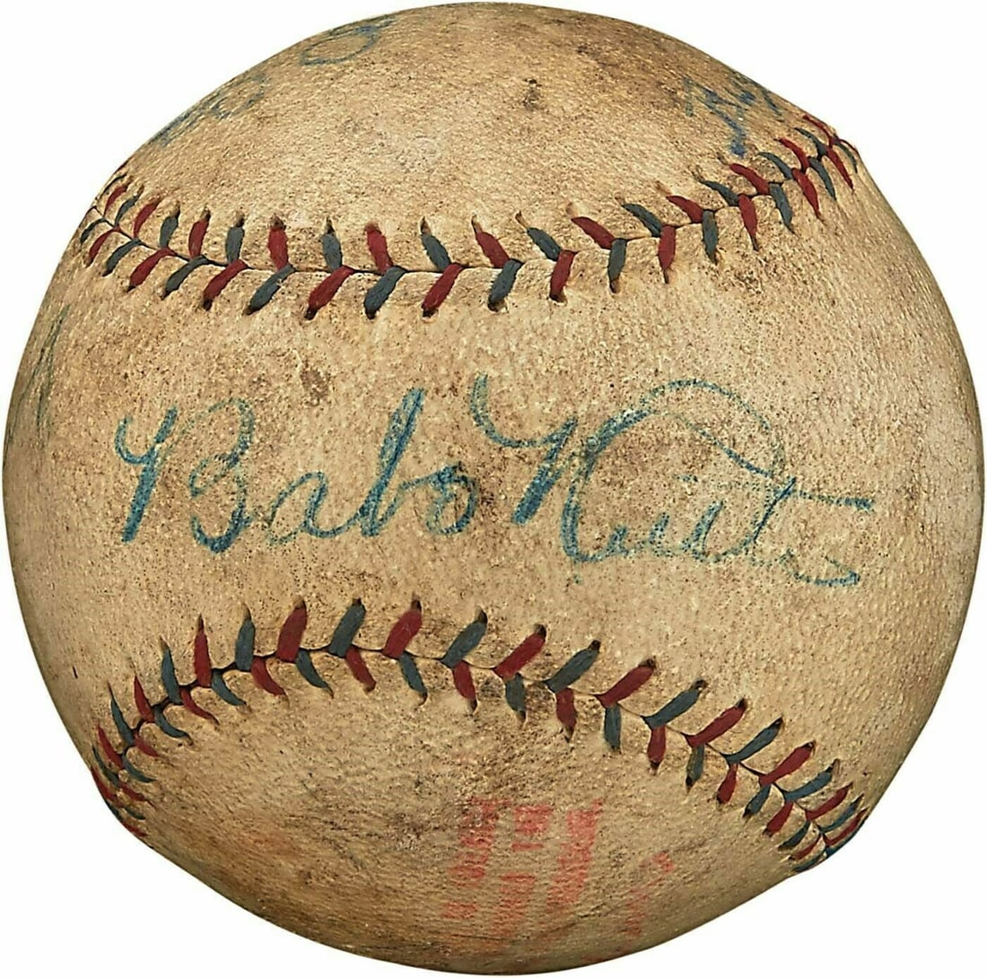 1927 Signed Baseball Babe Ruth Lou Gehrig PSA DNA COA Yankees: 1927 Signed Baseball Babe Ruth Lou Gehrig PSA DNA COA Yankees This remarkable 1927 Official American League baseball features the side-by-side signatures of two baseball legends, Babe Ruth and Lou Geh