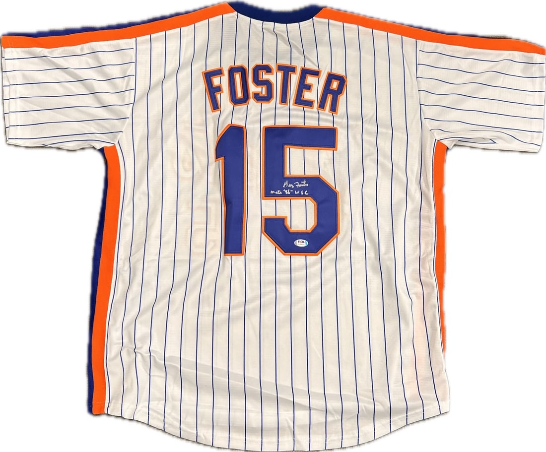 George Foster autographed New York Mets stitched jersey PSA DNA (1 of 2)