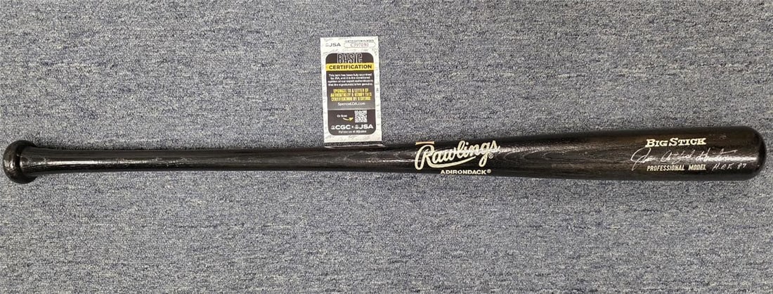 Rawlings Pro Model Bat Signed by Jim Catfish Hunter With HOF 87 Inscription JSA (1 of 4)