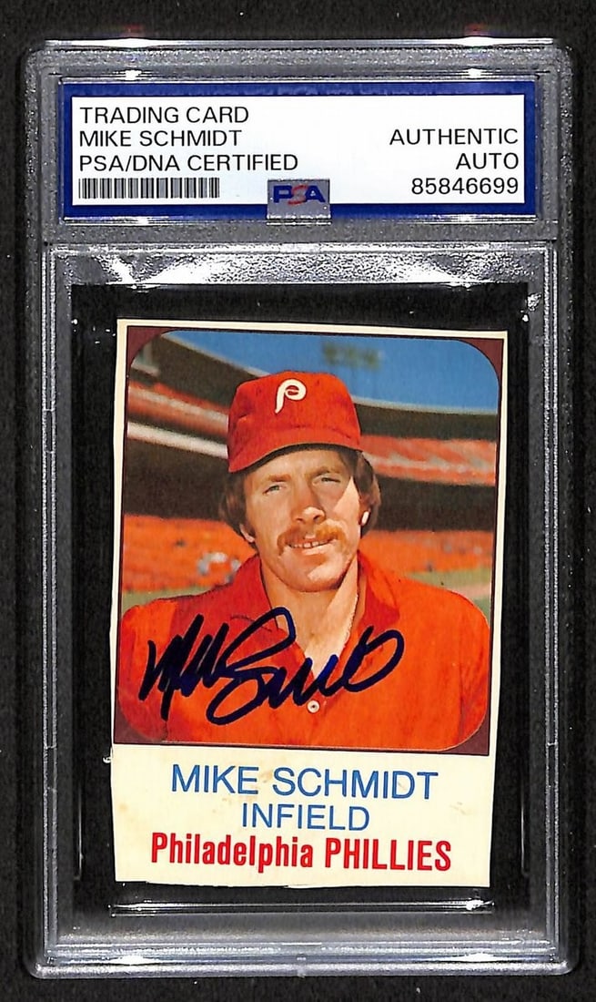 Signed 1975 Hostess Mike Schmidt #133 Phillies PSA DNA (1 of 2)