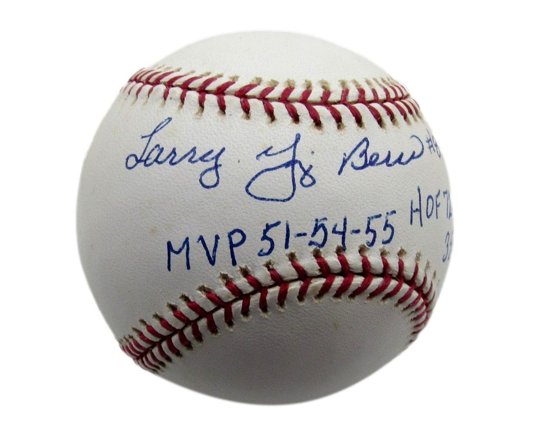 Yogi Berra Autographed OML Baseball With HOF Inscription PSA DNA Authenticated (1 of 2)