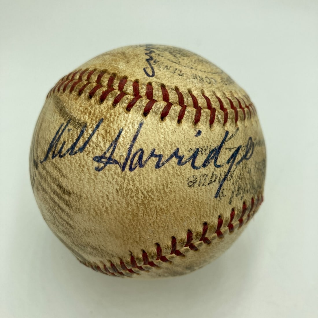 Official National League Giles baseball with five signatures JSA COA: Official National League Giles baseball with five signatures JSA COA This is an original Official National League Giles baseball, game used and signed by Will Harridge, Warren Giles, Bucky Harris, Han
